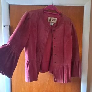 Pink suede lined jacket